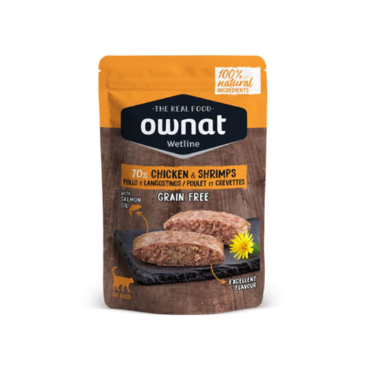 Ownat Wetline Huhn und Garnelen Grain Free für Katzen 85 g