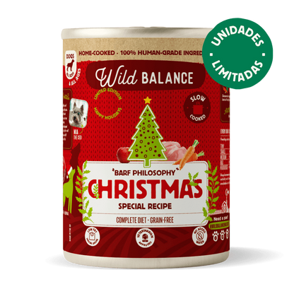 Boîte Recette de Noël BARF cerf et lapin pour chiens Wild Balance 400 g