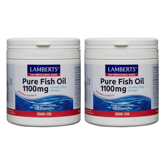 Pack of 2 Pure Fish Oil, Lamberts, 1100 mg