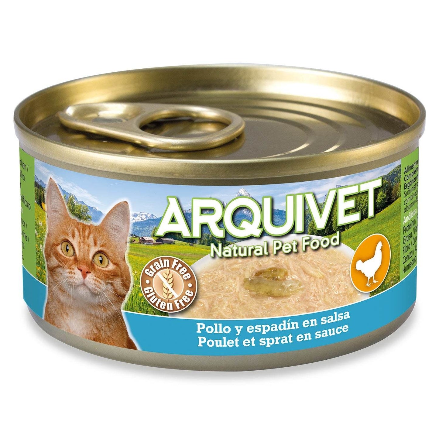 Poulet et espadon en sauce Arquivet 80 g Nourriture humide pour chats