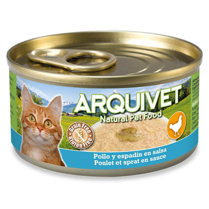 Poulet et espadon en sauce Arquivet 80 g Nourriture humide pour chats