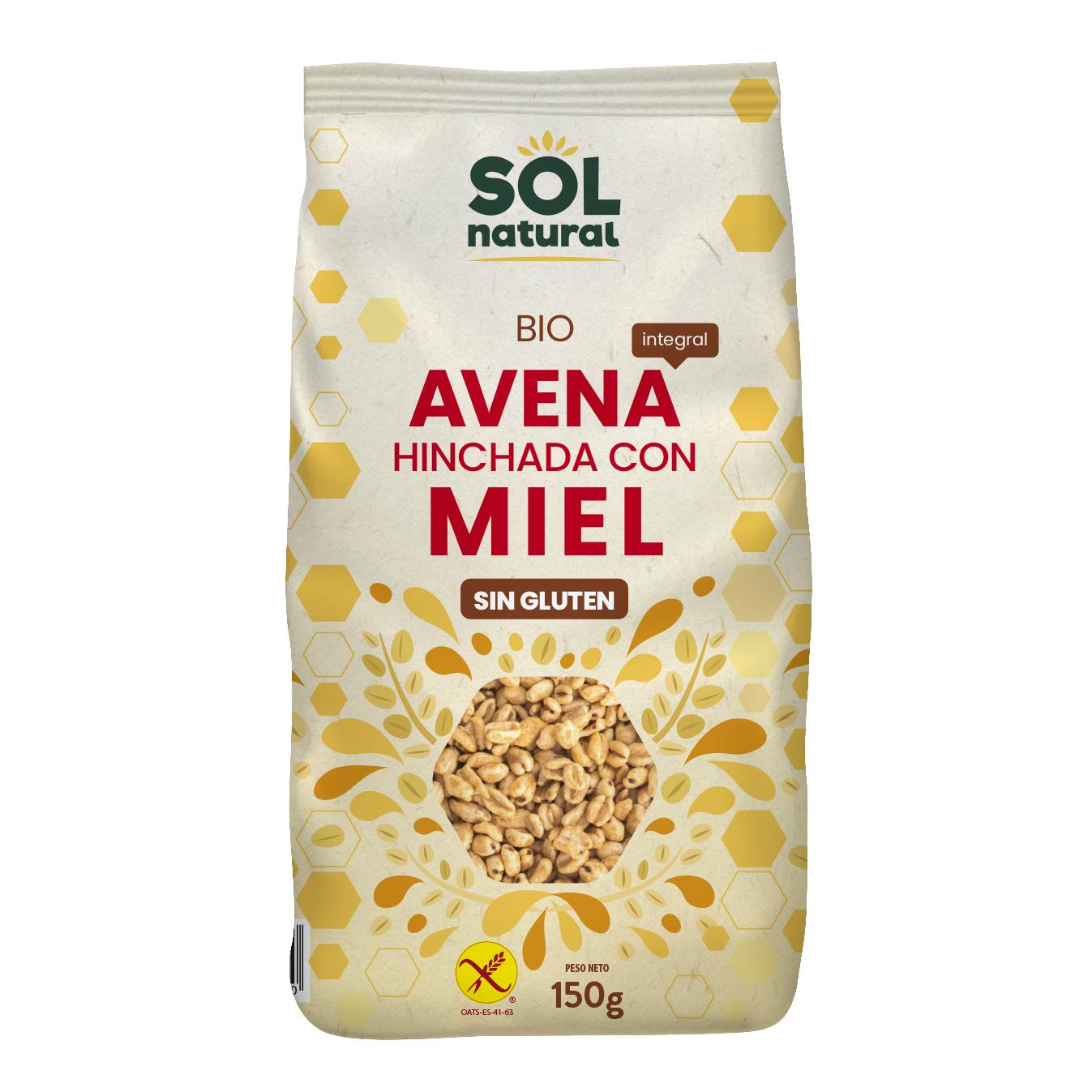 Pęczniejąca owsianka z miodem bezglutenowa bio Sol Natural 150 g