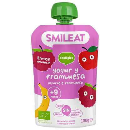 Pouche Yogurt e lampone ECO Smileat 100 g