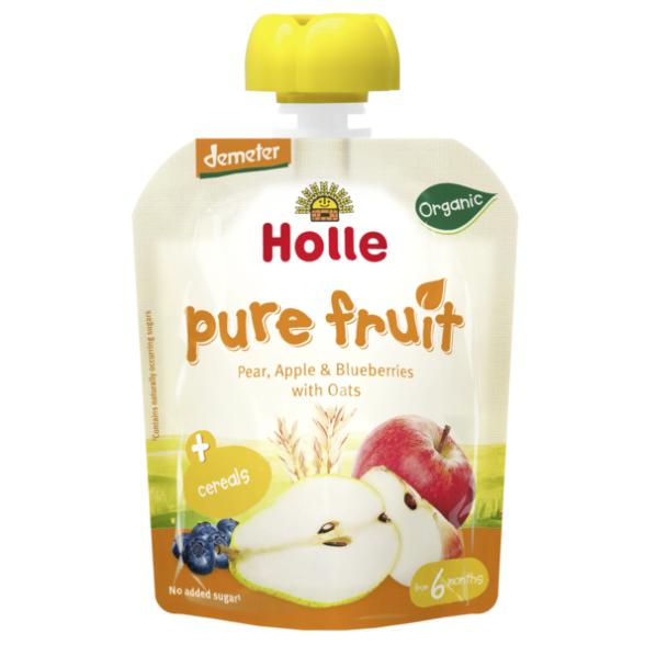 Bio-Smoothie aus Birne, Apfel, Heidelbeere und Hafer von Holle 90 g