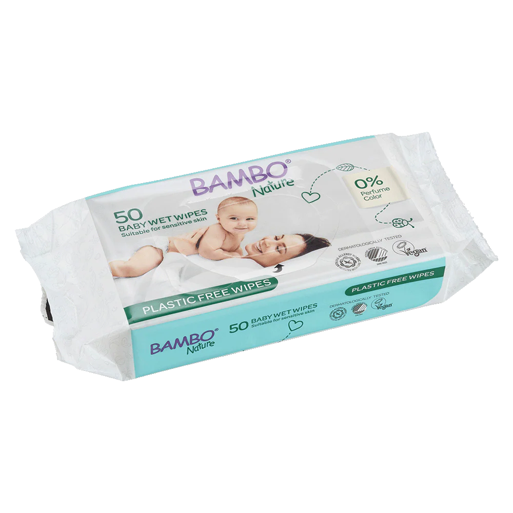 Lingettes Bambo Nature sans plastique 50 unités