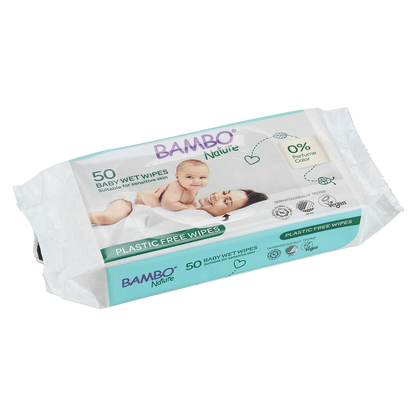 Lingettes Bambo Nature sans plastique 50 unités