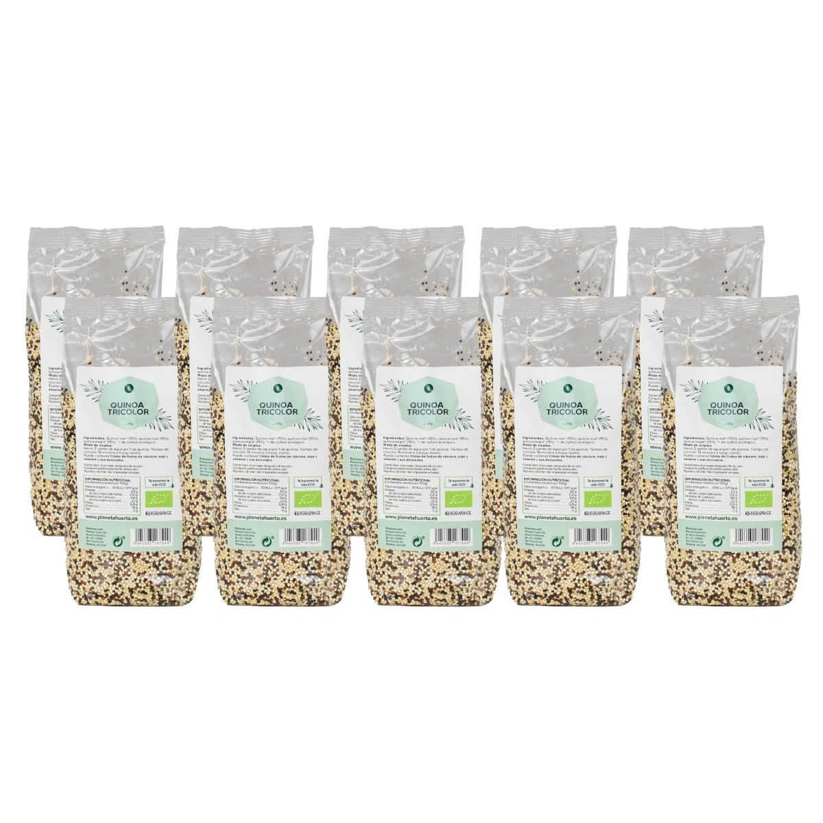Confezione da 10 Quinoa tricolore ECO Planeta Huerto 500 g
