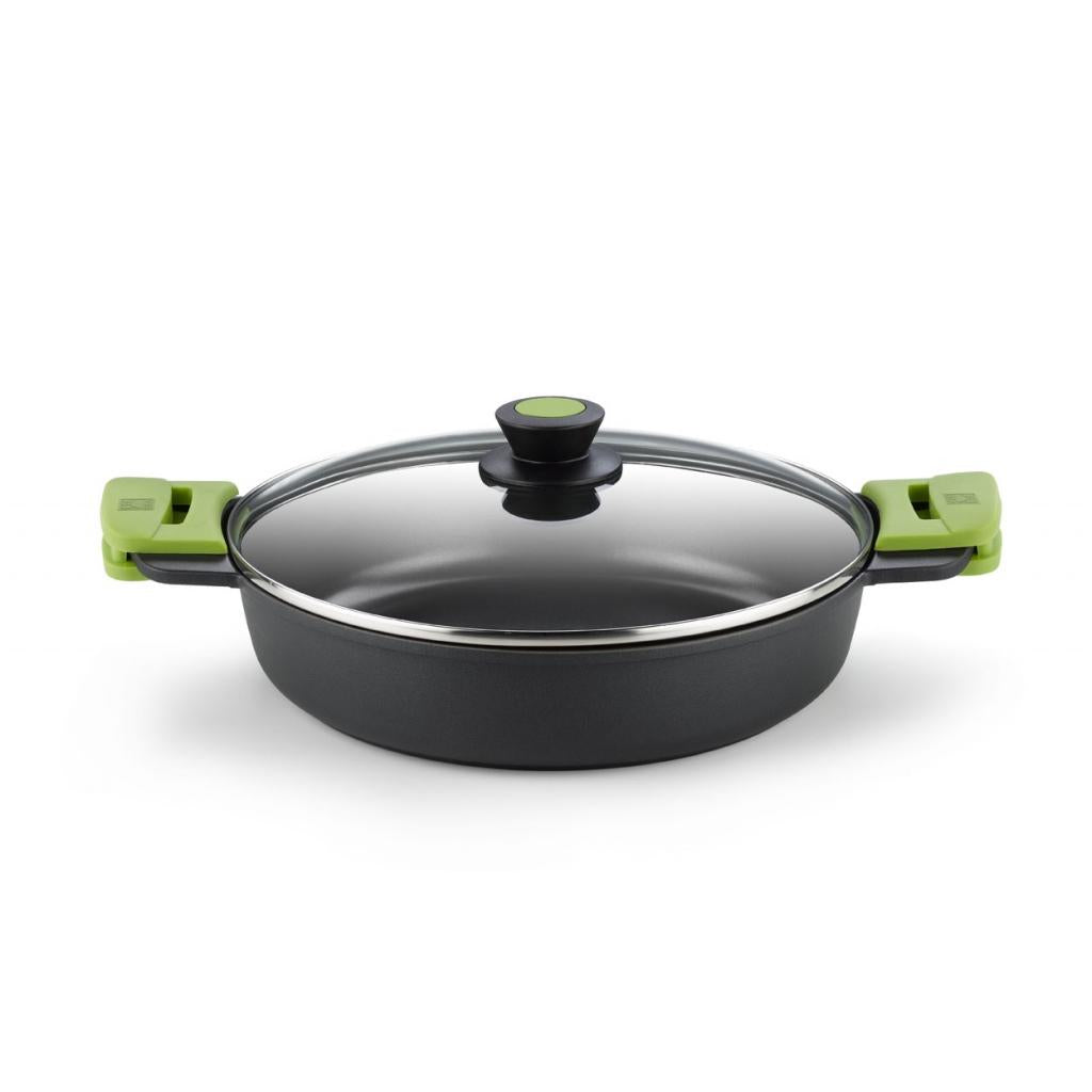 Casserole basse ECO+ avec couvercle en aluminium moulé Bra Prior 36 cm