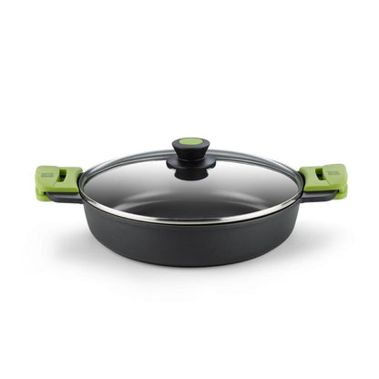 Casserole basse ECO+ avec couvercle en aluminium moulé Bra Prior 36 cm