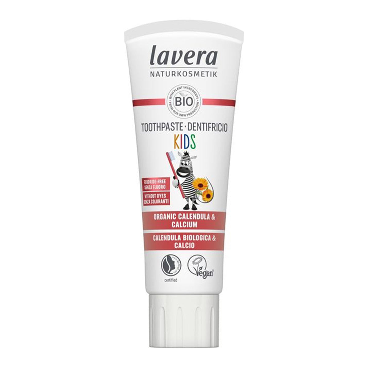 Fluorvrije tandpasta voor kinderen Calendula Bio & Calcio Lavera, LAVERA, 75 ml