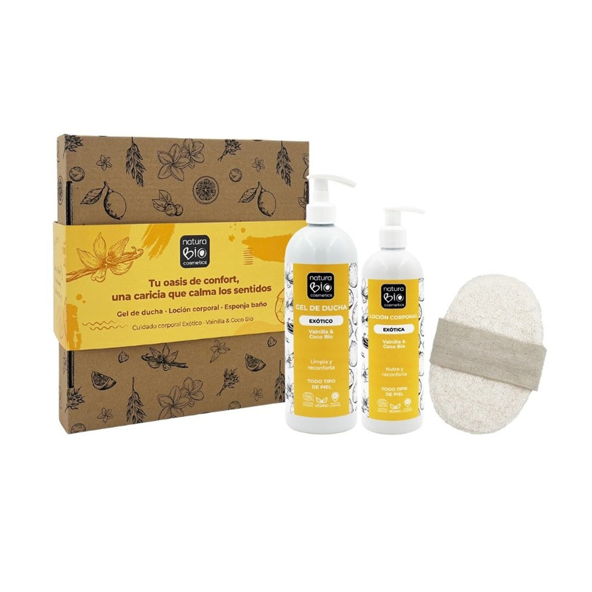 Hygiene- und Körperpflege-Set Exotico GRATIS Geschenkbox NaturaBIO Cosmetics