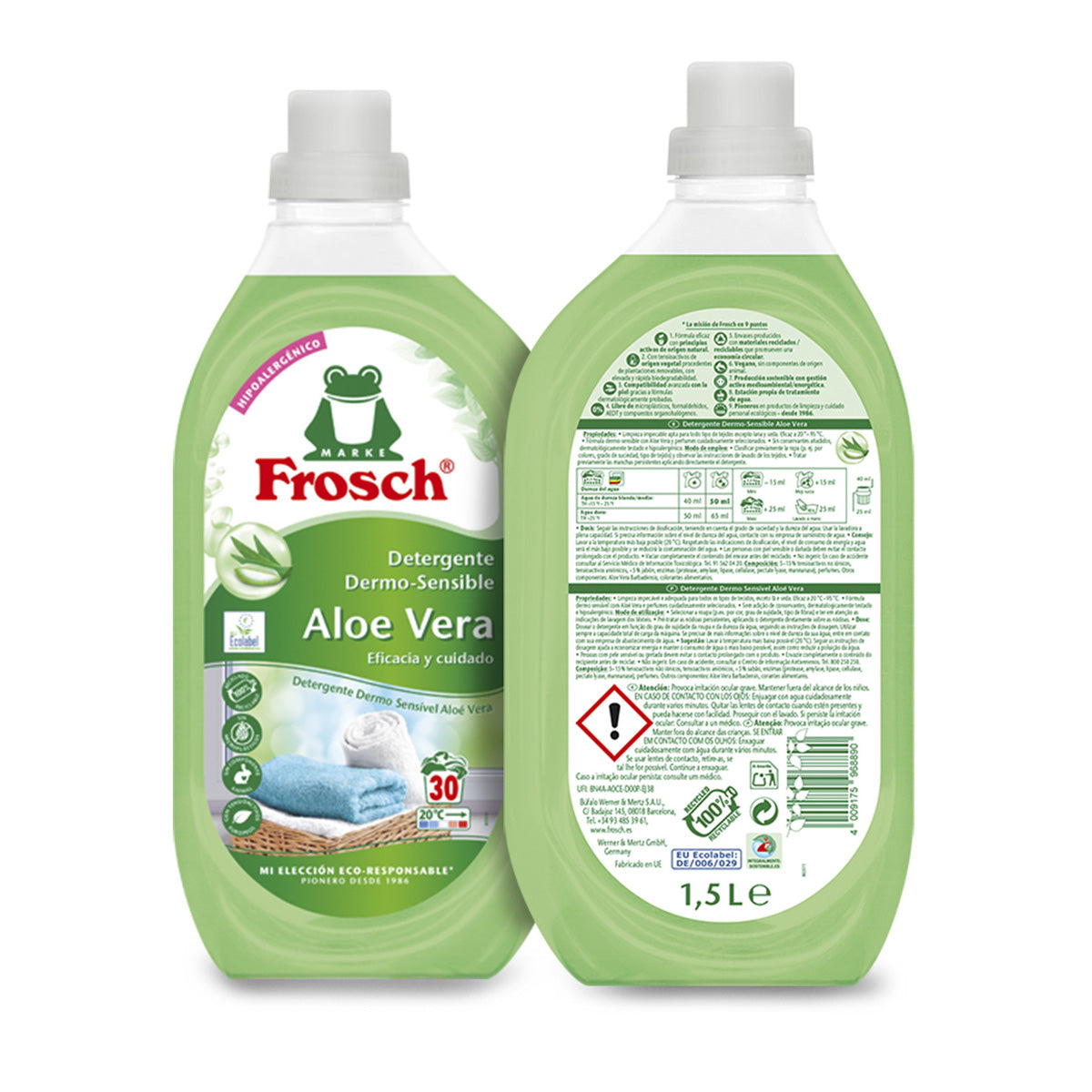 Aloë vera wasmiddel, Frosch, 1500 ml