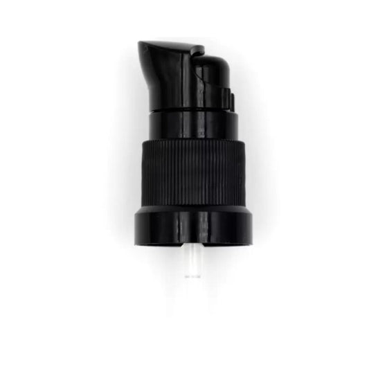 Black screw-on dispenser head, 18 mm. Camassia