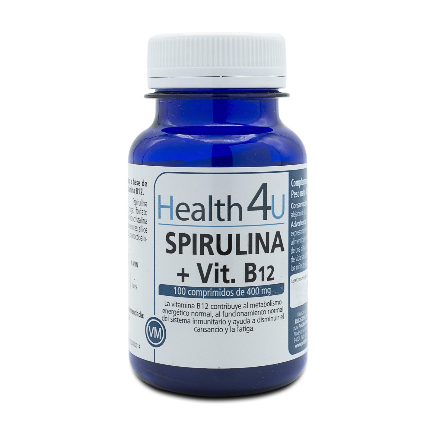 H4U Spiruline + Vitamine B12 100 comprimés 400 mg