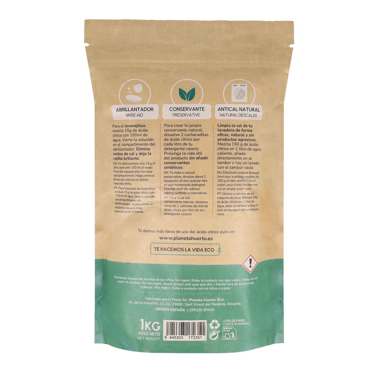 Pack 3xCitric Acid Planeta Huerto 1 Kg