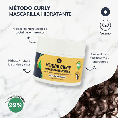 Pack Método Curly: champú, mascarilla y leave in Planeta Huerto