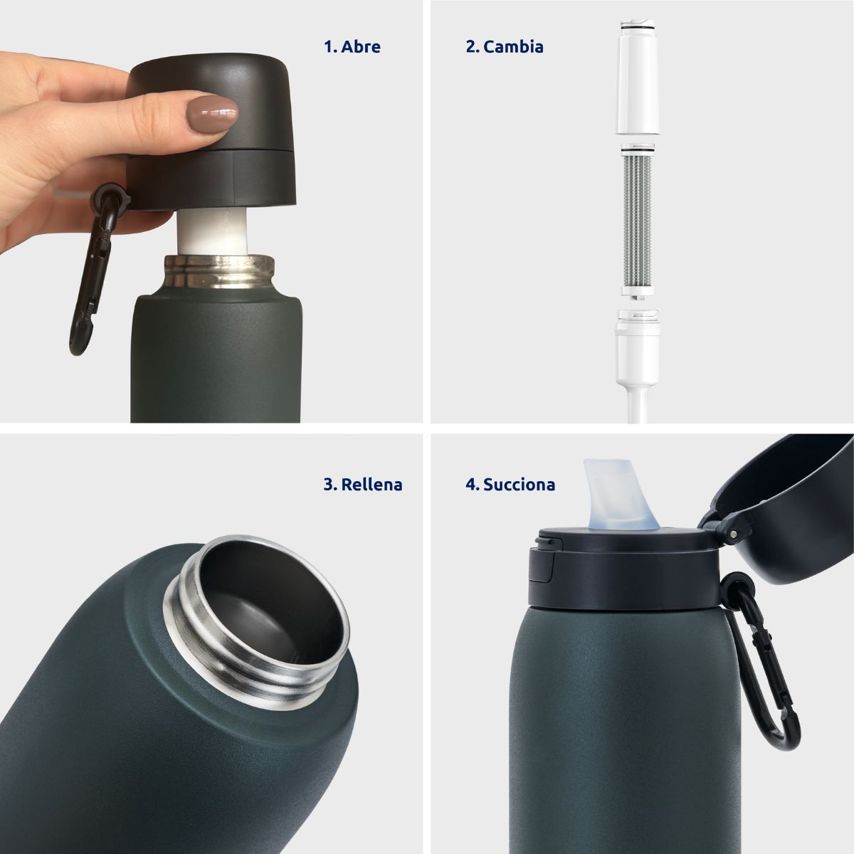 Bottiglia con filtro potabilizzatore BottlePro Adventure TappWater 740 ml