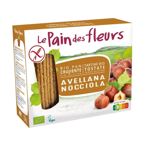 Tranches de pain croustillantes aux noisettes sans gluten Le Pain des Fleurs 150 g