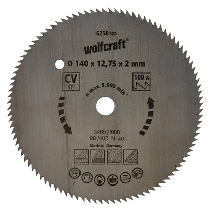 Discos de sierra circular cortes finos Wolfcraft 160 x 16 mm 100 dientes