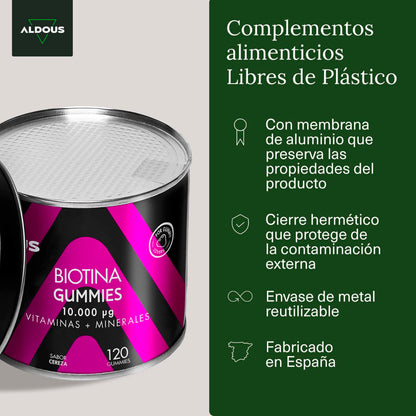 Biotin-Gummibärchen Aldous 120 Gummibärchen