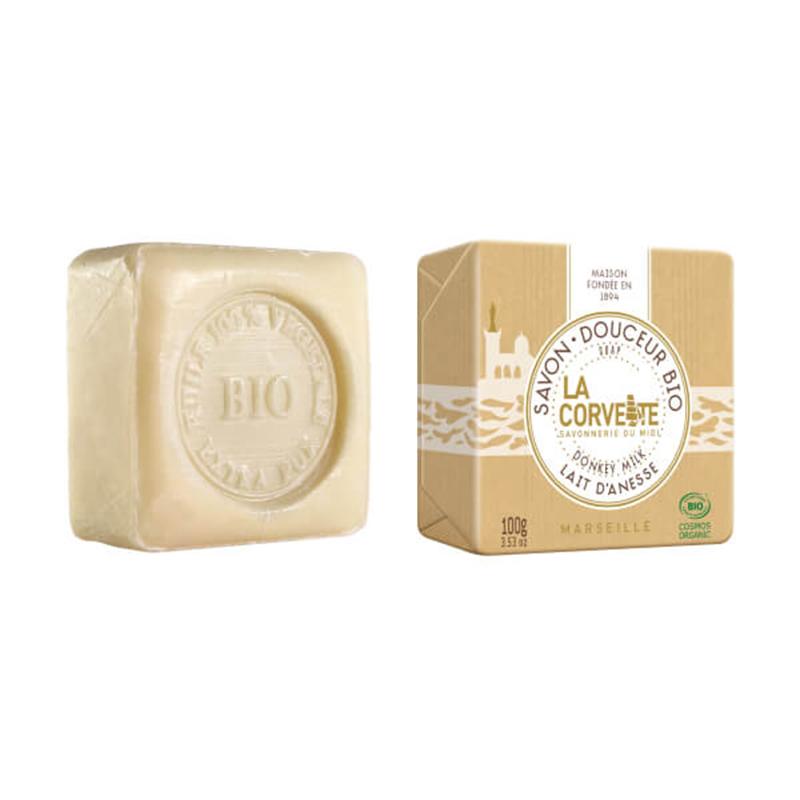 Savon naturel en pain Lait d'ânesse BIO La Corvette 100 g