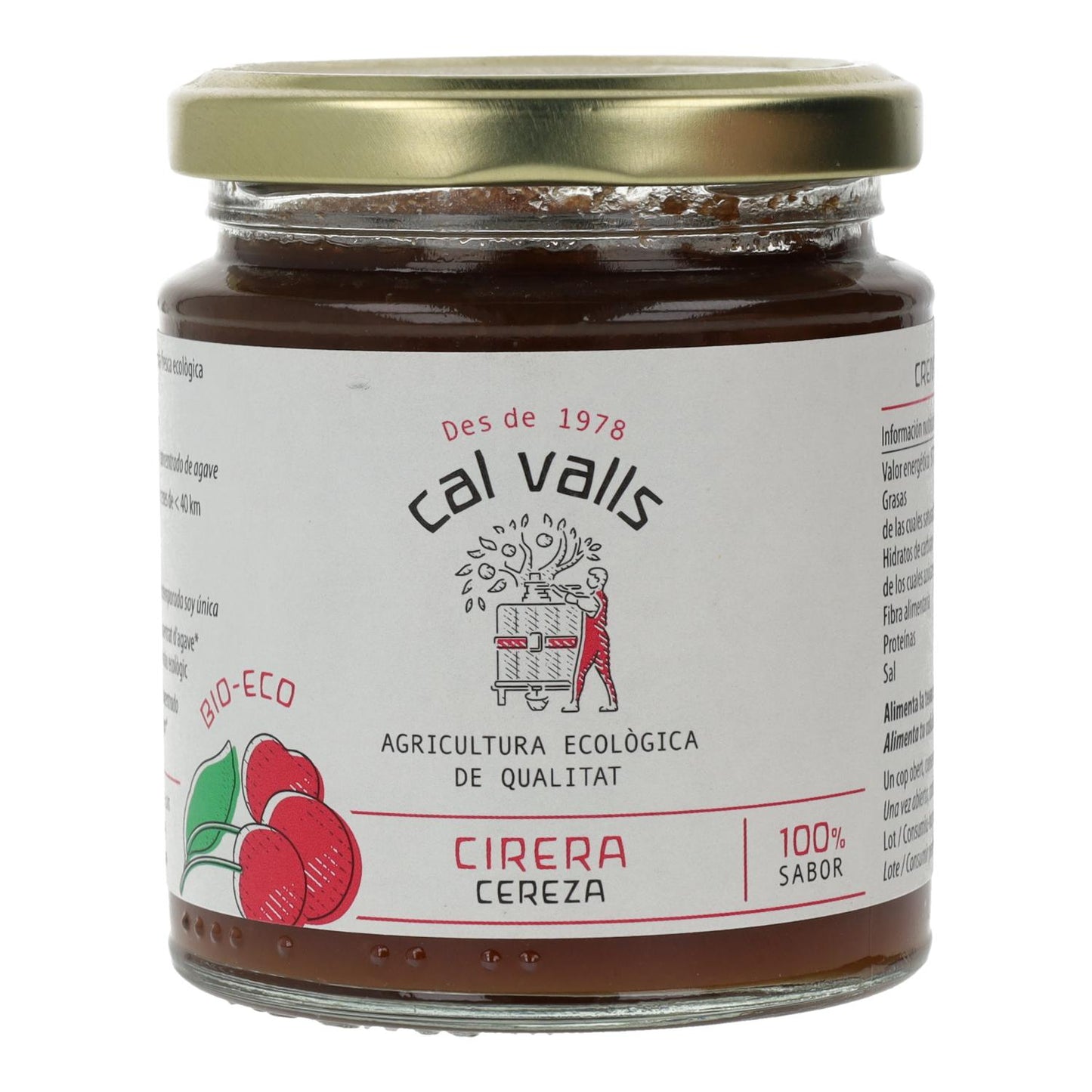 Marmellata di ciliegie ECO Cal Valls, 240 g