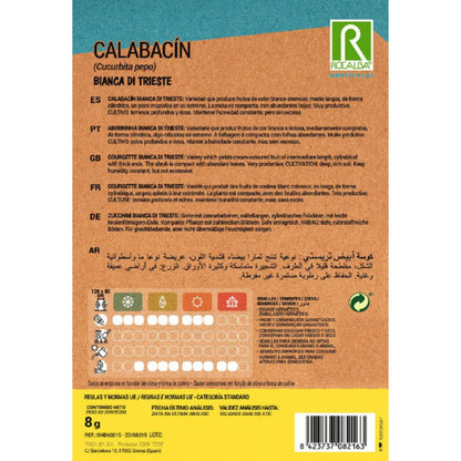 Zaden van courgette bianca di trieste