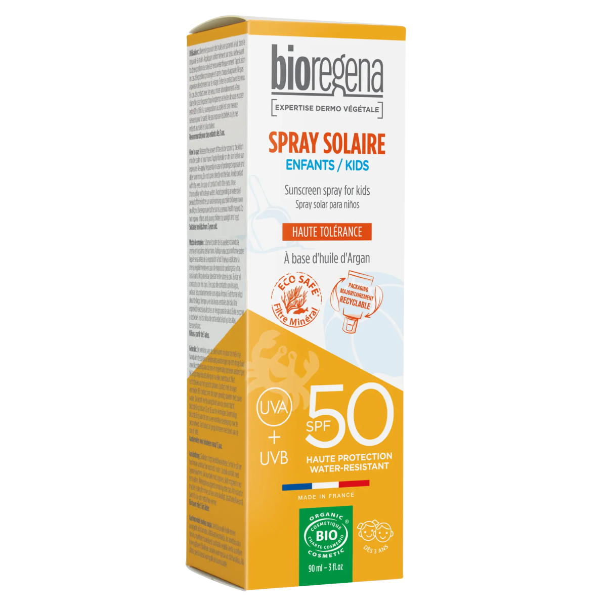 Solskyddsmedel för barn SPF50 i sprayform Bioregena 90 ml