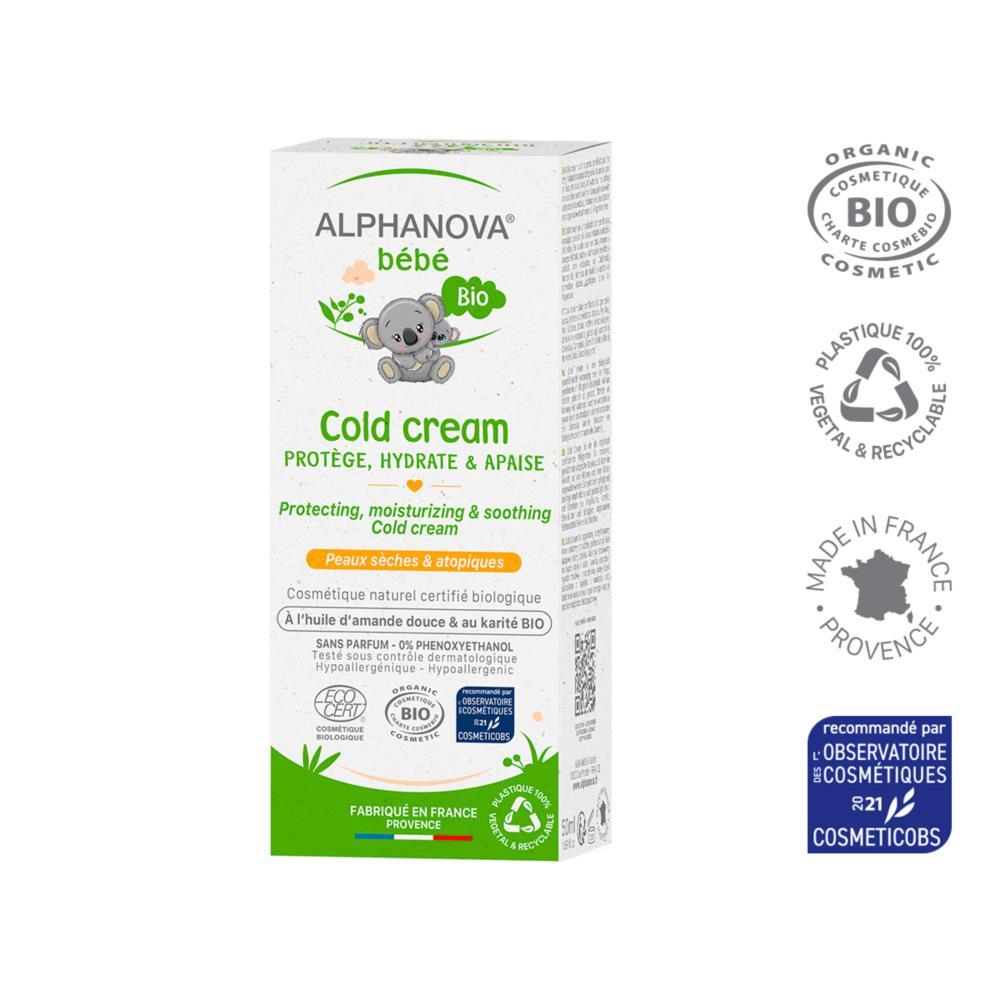 Biologische kalmerende crème voor baby's Alphanova 50 g