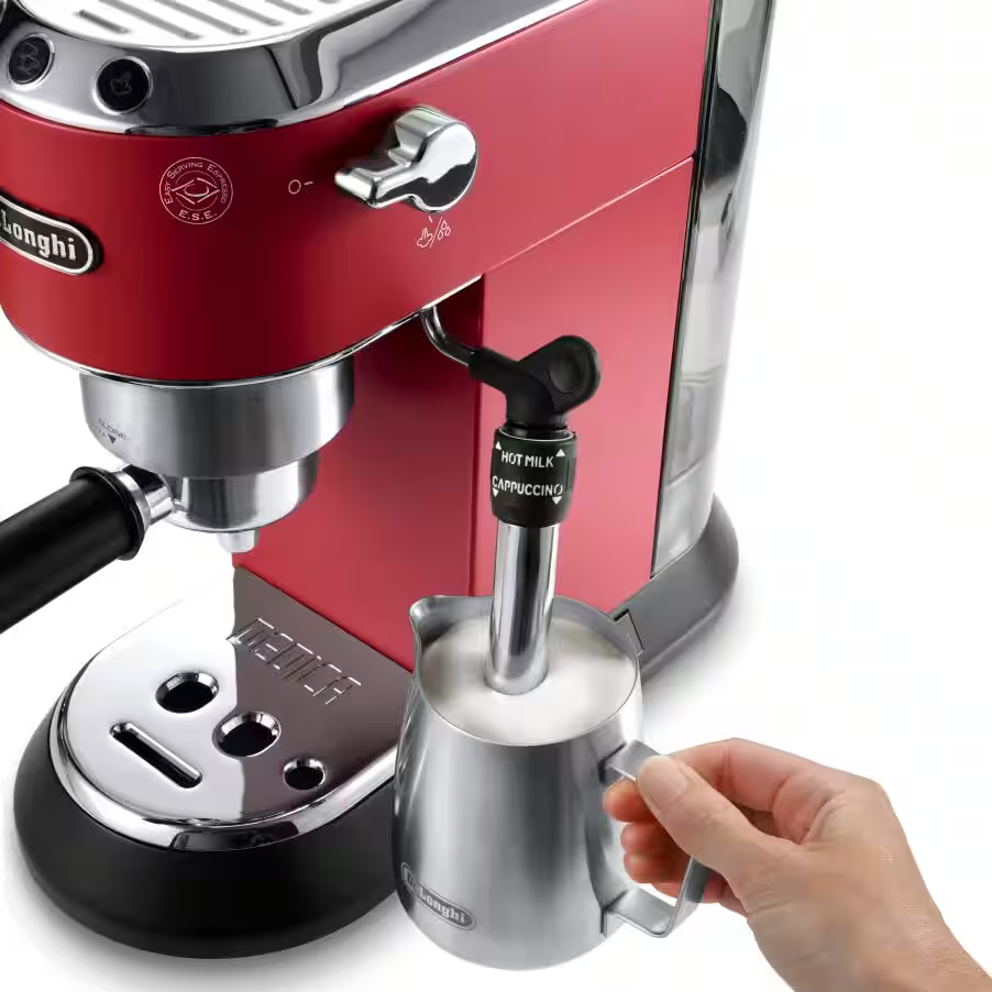 Delonghi Dedica Style Ręczny ekspres do kawy espresso i cappuccino EC685.R czerwony