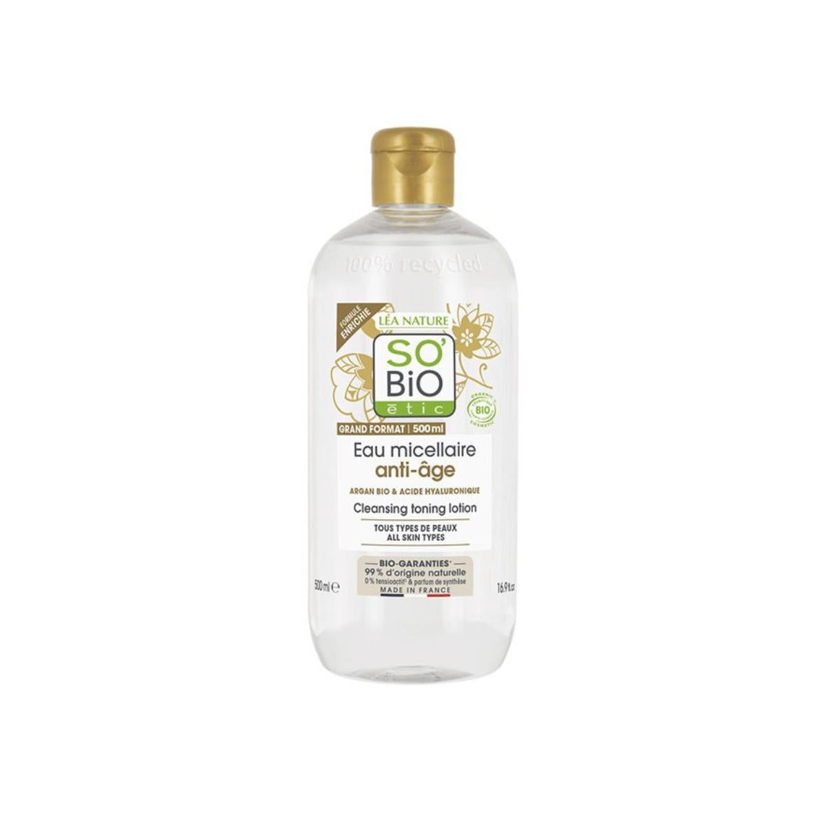 Agua micelar anti-edad So'Bio étic 500 ml