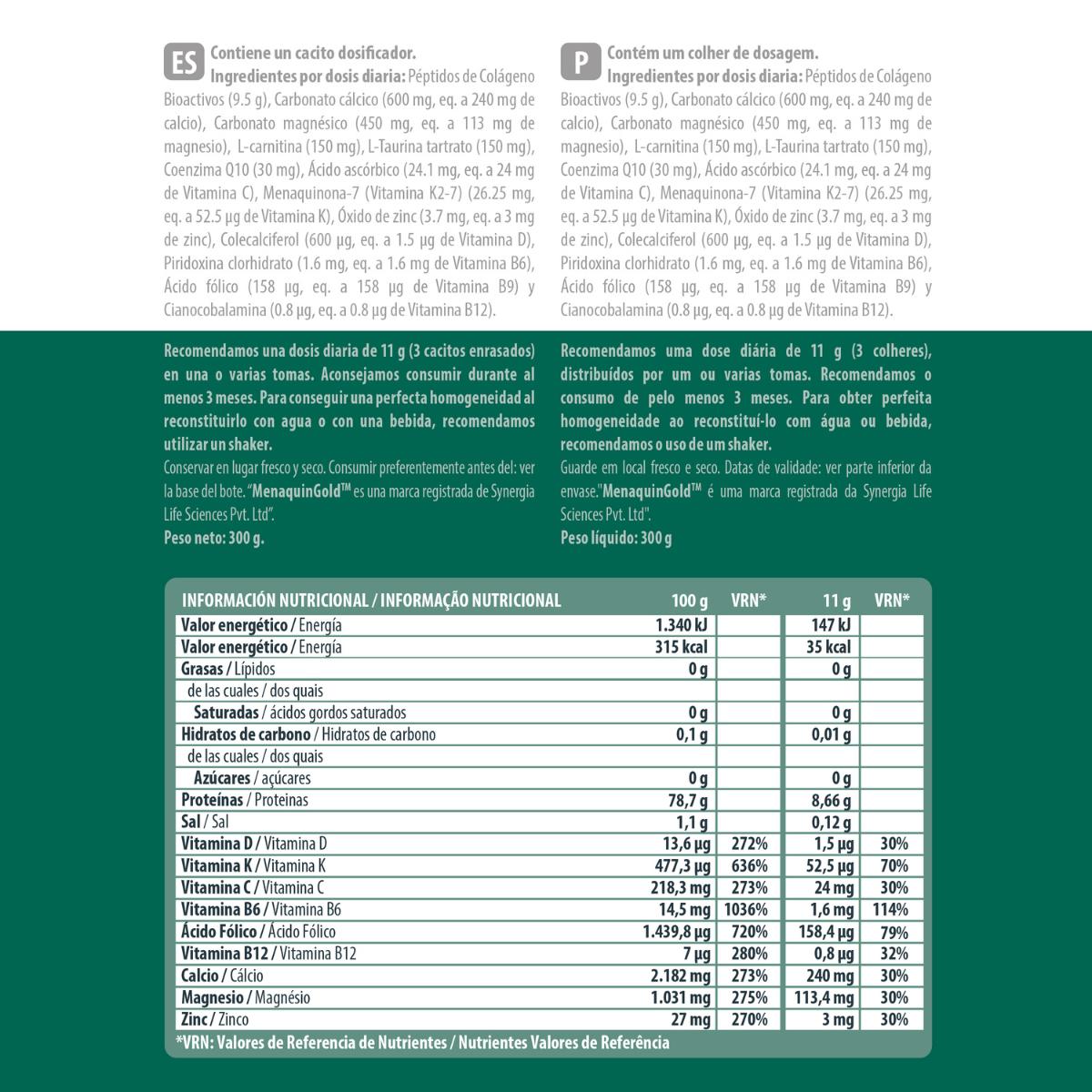 Kollagenpeptider för prestation Forticoll Sport 300 g