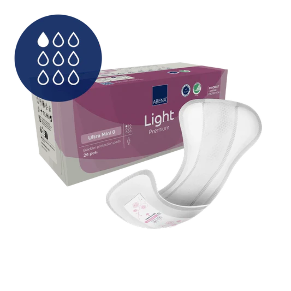 Assorbenti per incontinenza leggera Ultra Mini ABENA 24 pezzi