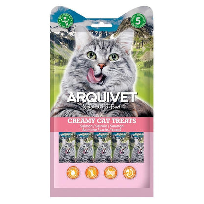 Creamy Cat Treats Kremowa przekąska z łososiem Arquivet 5x14 g