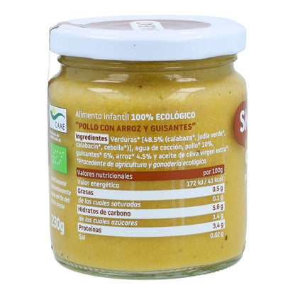 Tarrito BIO pollo con arroz +6 meses Smileat, 230g