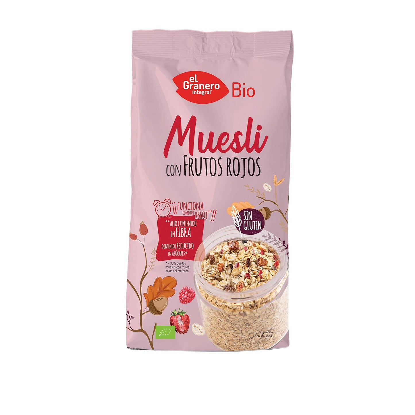 Musli z czerwonymi owocami bezglutenowe Bio El Granero 375 g
