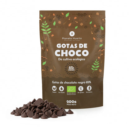 Schokoladentropfen 85% Kakao ECO Planeta Huerto 200 g