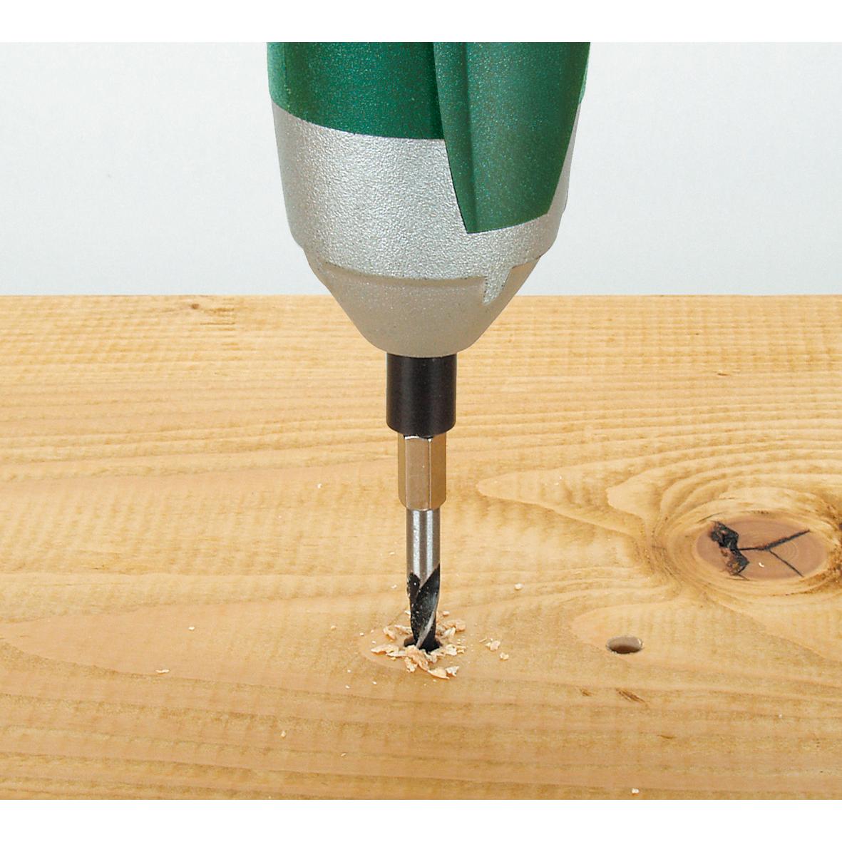 1 Spiralbohrer für Holz mit Sechskantschaft Wolfcraft Ø 6,0 x 90 mm