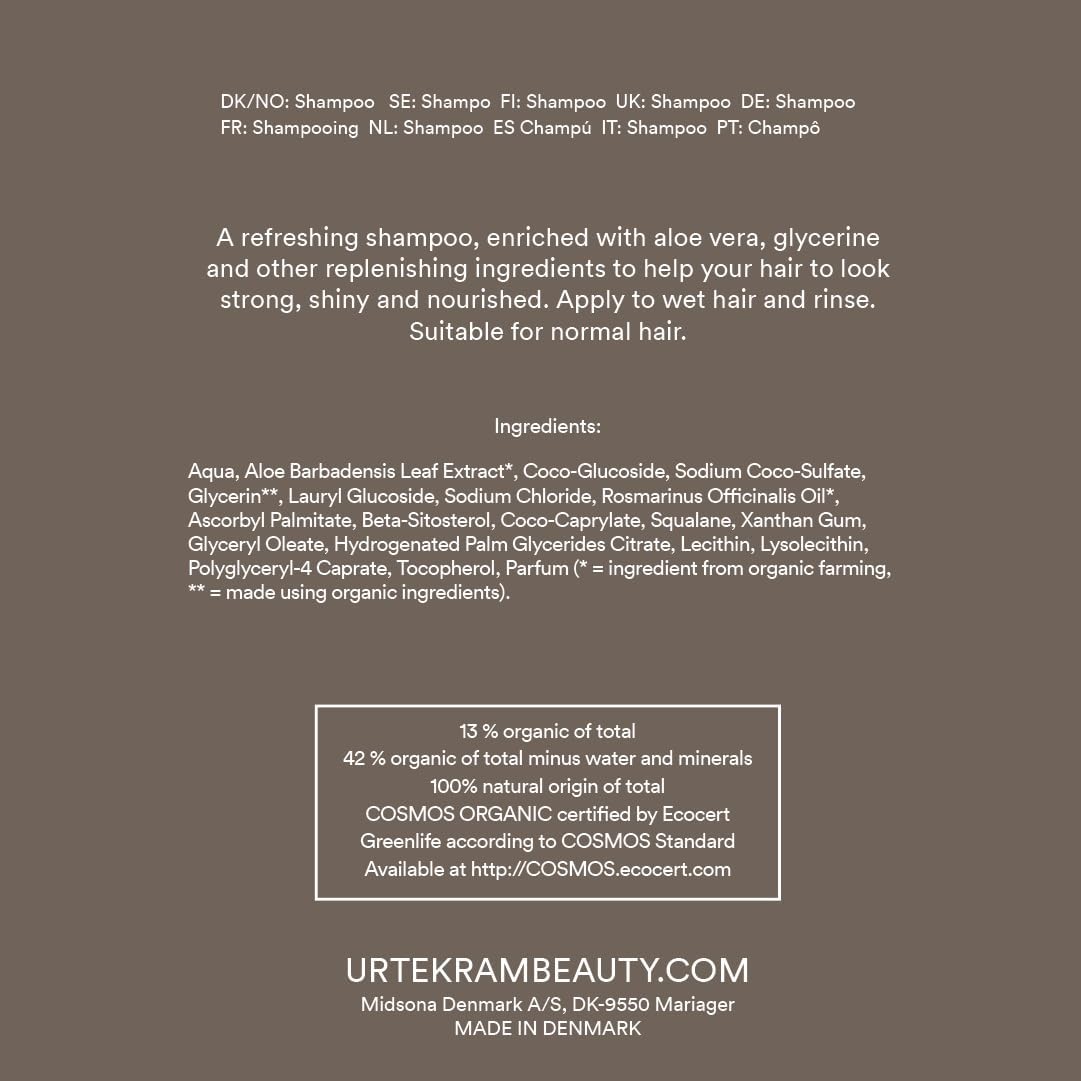 Pakket 2x Rozemarijnshampoo voor fijn haar Urtekram 500 ml