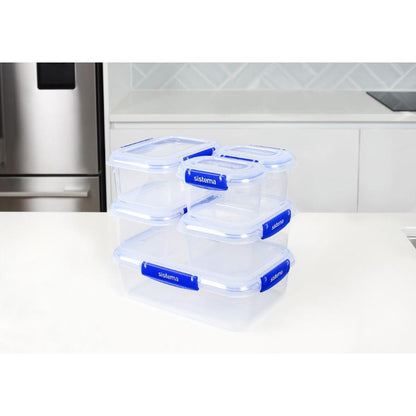 Packung luftdichte Behälter Sistema Klip It+ 6 Stück