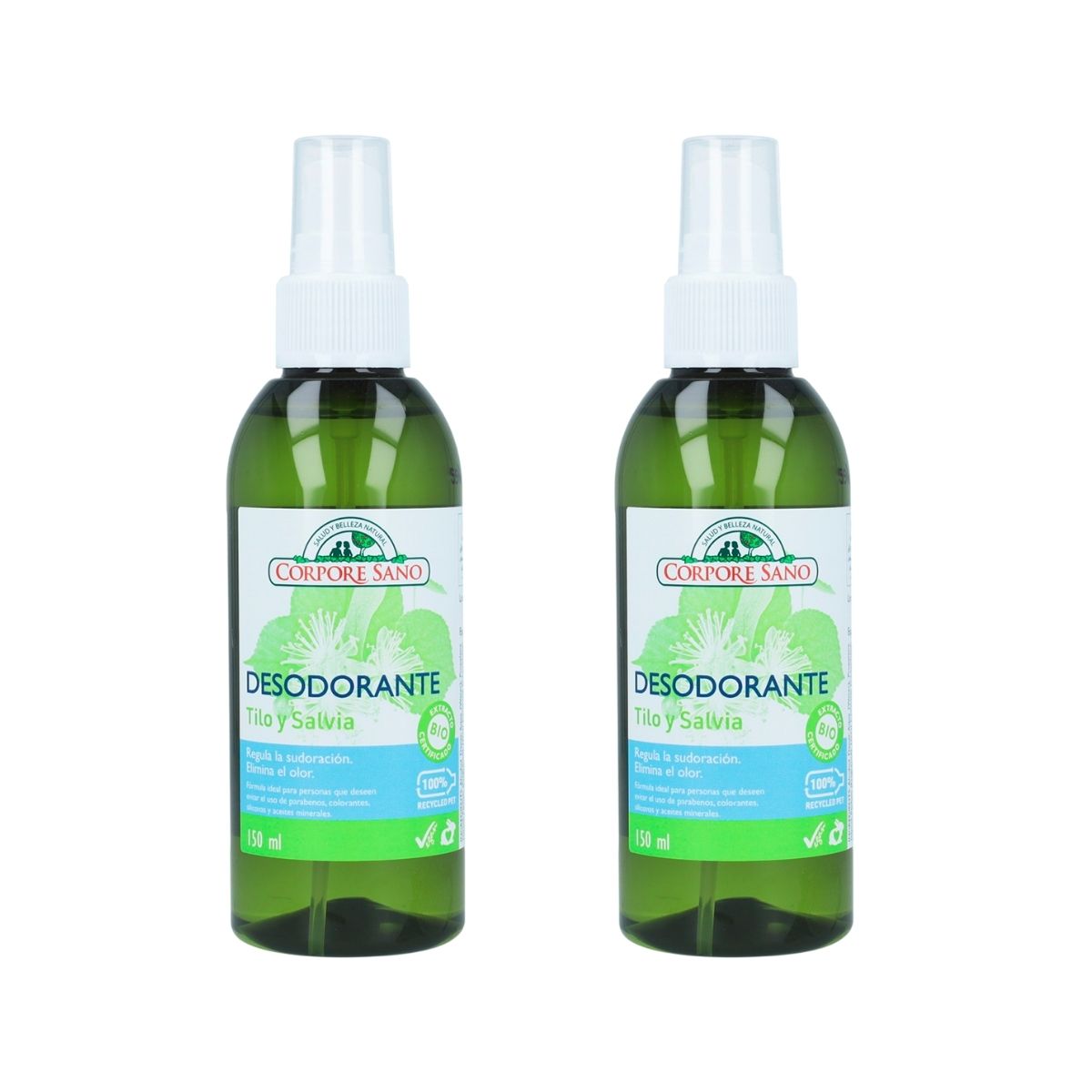 2er-Pack Deodorant Linde und Salbei Corpore Sano 150 ml