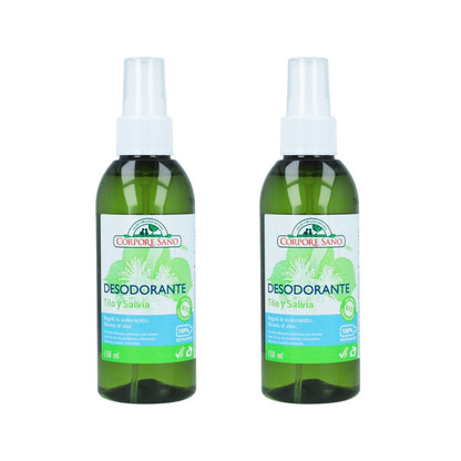 2er-Pack Deodorant Linde und Salbei Corpore Sano 150 ml