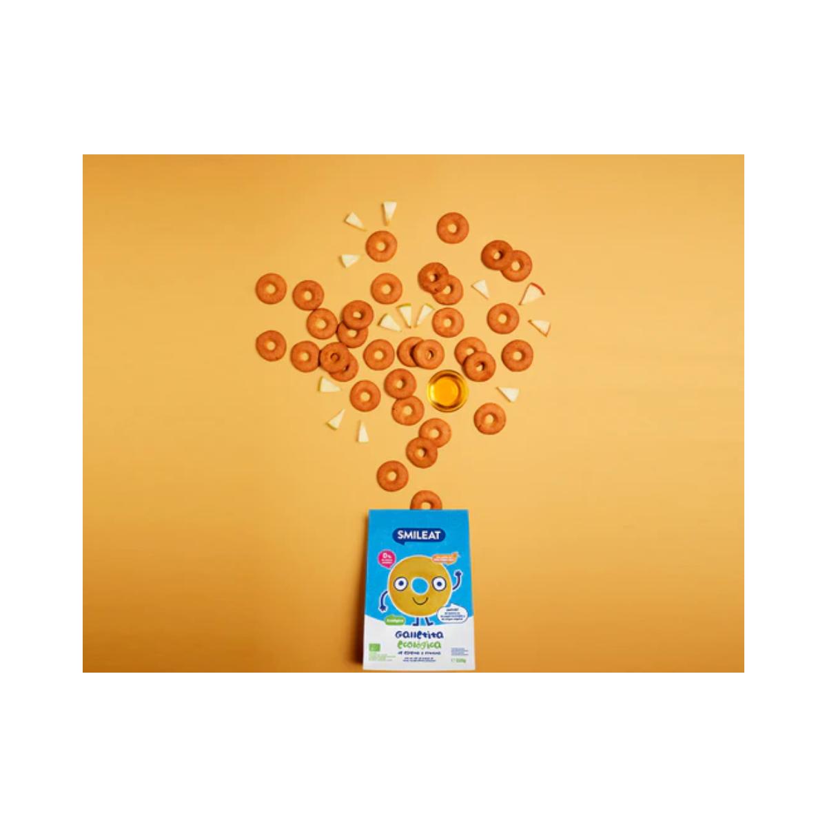 Lot de 12 paquets de biscuits bio pour enfants à la pomme et à l'épeautre Smileat, 220 g