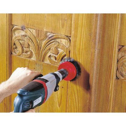 Wolfcraft 2713000 - 1 polijstborstel met zachte haren, ronde steel Ø 6 mm Ø 80 mm