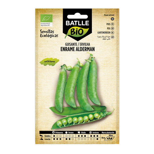 Alderman Organic Pea Seeds 1/2 Bunch Batlle