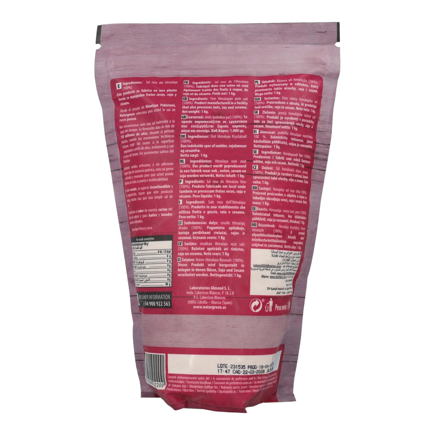 Sale rosa dell'Himalaya fine Naturgreen 1 kg