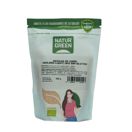 Biologische rietsuiker (golden light) Naturgreen 500 g