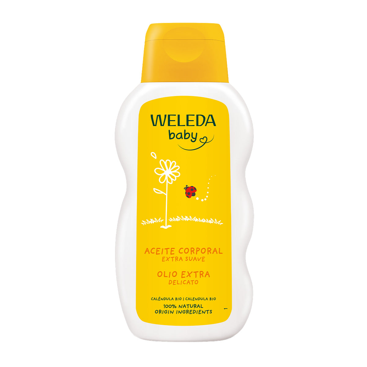 Calendula-lichaamsolie voor baby's Weleda, 200 ml
