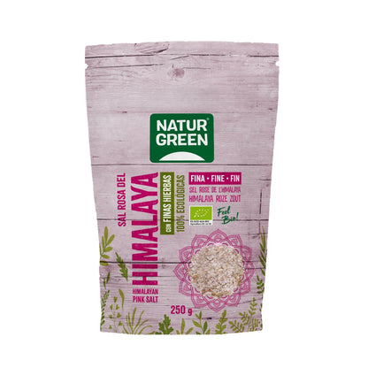 Roze Himalayazout met fijne biologische kruiden Naturgreen 250 g