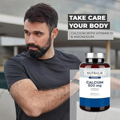 Nutralie Calcium 800 mg + Vitamine D3 en Magnesium, 90 tabletten